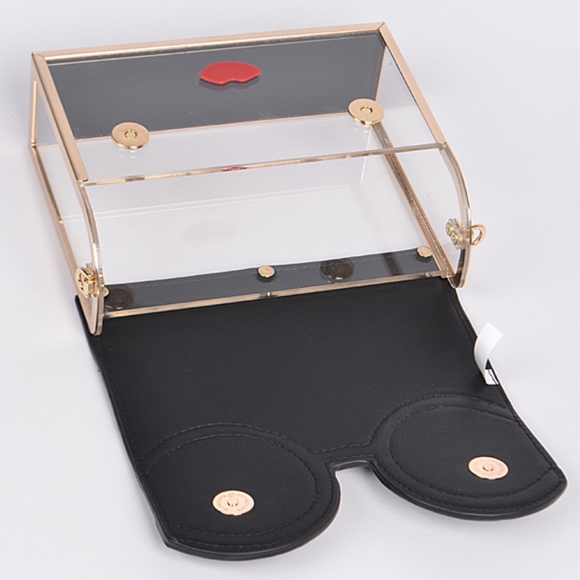 Fashionista" Clear Clutch Bag - Picture 4 of 4